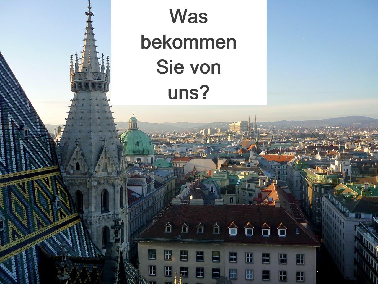 Was bekommen Sie von uns?
